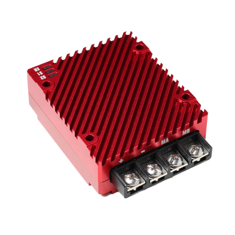 RoboClaw Solo 300A motor controller showing the main screw terminals for the motor and power wiring